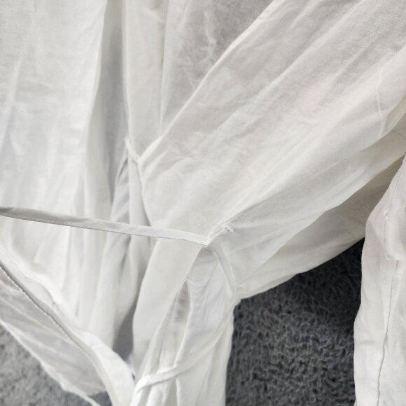Refinity Top Womens XXL White Linen Blend Puff Sleeve Wrap *NWT* - Picture 10 of 11